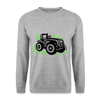 Tractor Farmer Farmer Icon - Unisex Sweatshirt - salt & pepper - Front - Alina (178cm) & Michal (187cm)