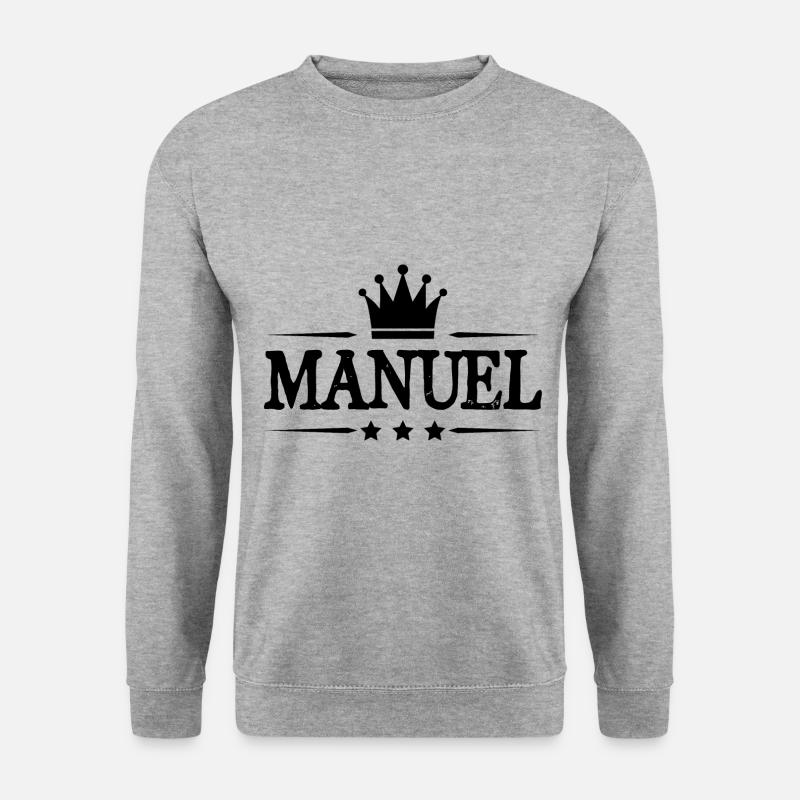 Manuel - Unisex Pullover - Weißgrau meliert