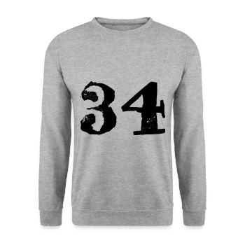 Maillot à 34 numéros - Sweat-shirt Unisexe - gris chiné - Devant - Alina (178cm) & Michal (187cm)