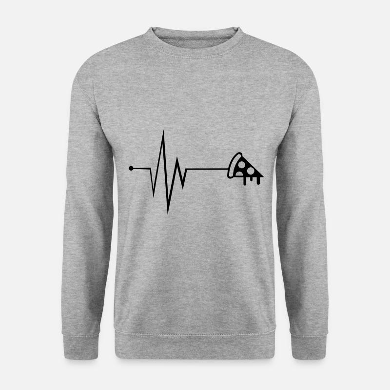 Pizza Puls Silhouette - Unisex Sweatshirt - salt & pepper