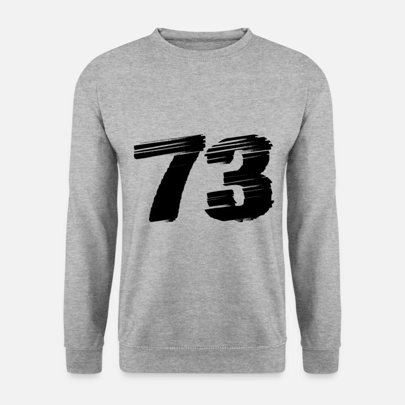 73 Zahl Trikot - Unisex Pullover - Weißgrau meliert