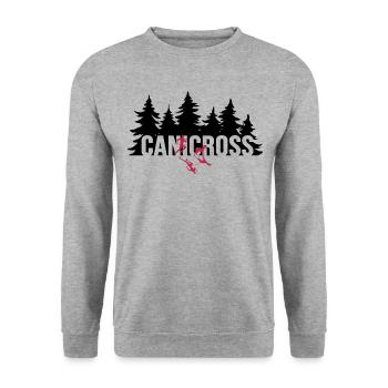 Canicross dogrun "running with dog" - Unisex Sweatshirt - salt & pepper - Front - Alina (178cm) & Michal (187cm)