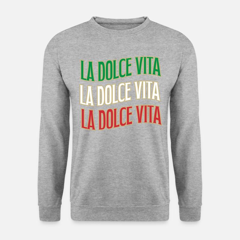 Italien, Dolce Vita - Unisex Pullover - Weißgrau meliert