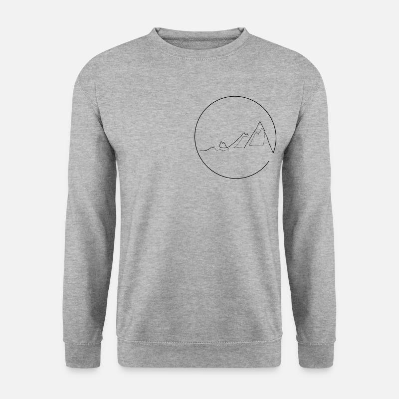 Mountain black - Unisex Pullover - Weißgrau meliert