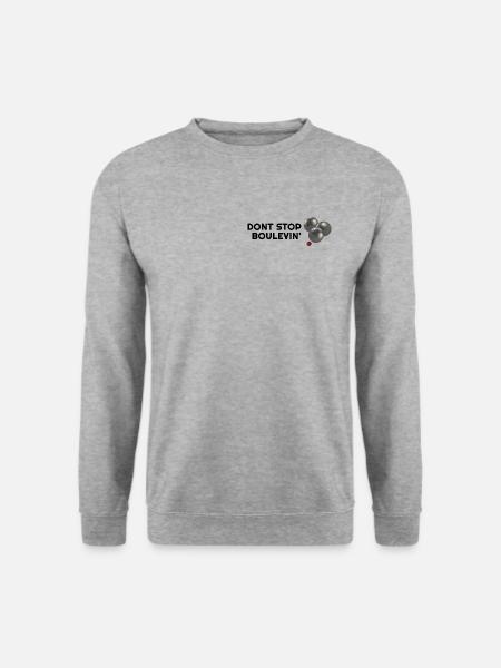 Dont stop Boulevin' Lustige Boule Boccia Designs - Unisex Pullover - Weißgrau meliert
