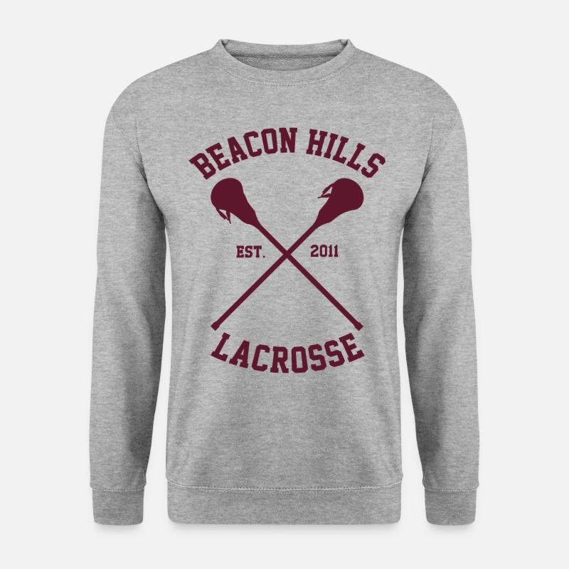 Graphique de crosse beacon hills - Sweat-shirt Unisexe - gris chiné