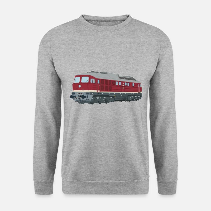Ludmilla Lok Diesellok Taigatrommel BR 130 BR 132 - Unisex Pullover - Weißgrau meliert