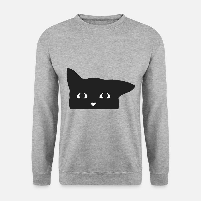 Katze - Unisex Pullover - Weißgrau meliert