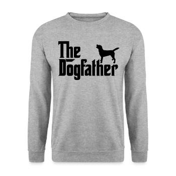 Le Labrador Retriever Dogfather Godfather Style - Sweat-shirt Unisexe - gris chiné - Devant - Alina (178cm) & Michal (187cm)