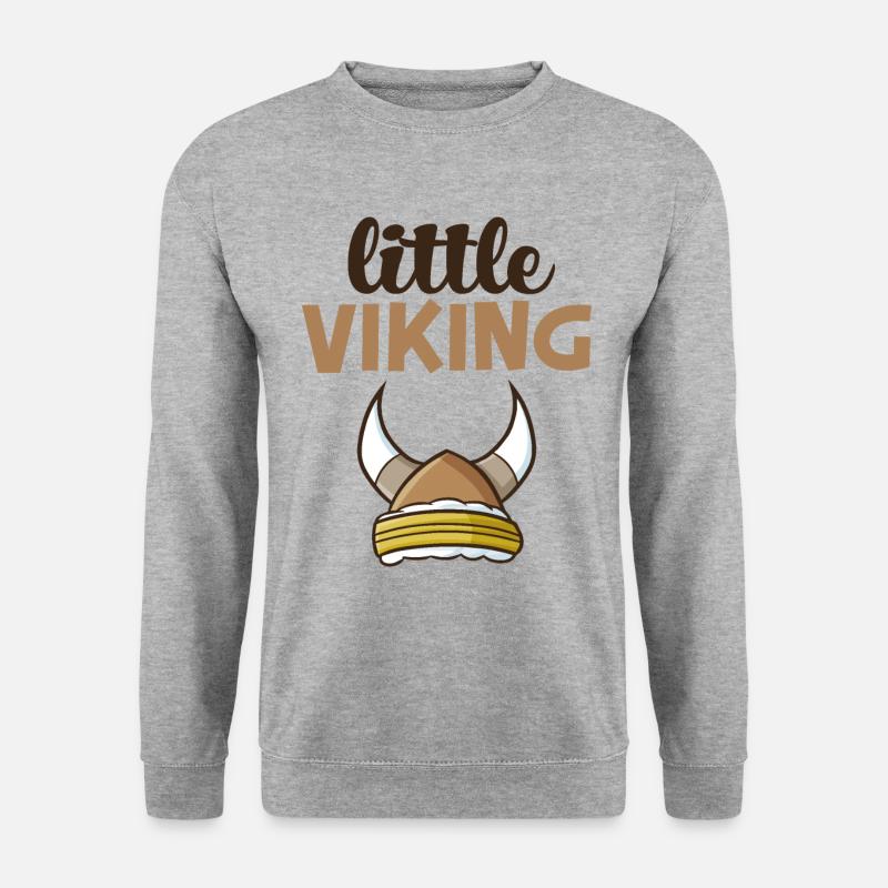 Kleiner Wikinger - Unisex Pullover - Weißgrau meliert
