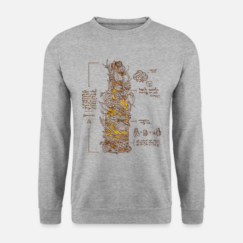 Da Vinci Beer - Unisex Pullover - Weißgrau meliert