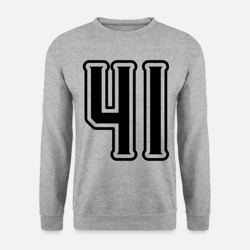 41 Zahl symbol - Unisex Pullover - Weißgrau meliert