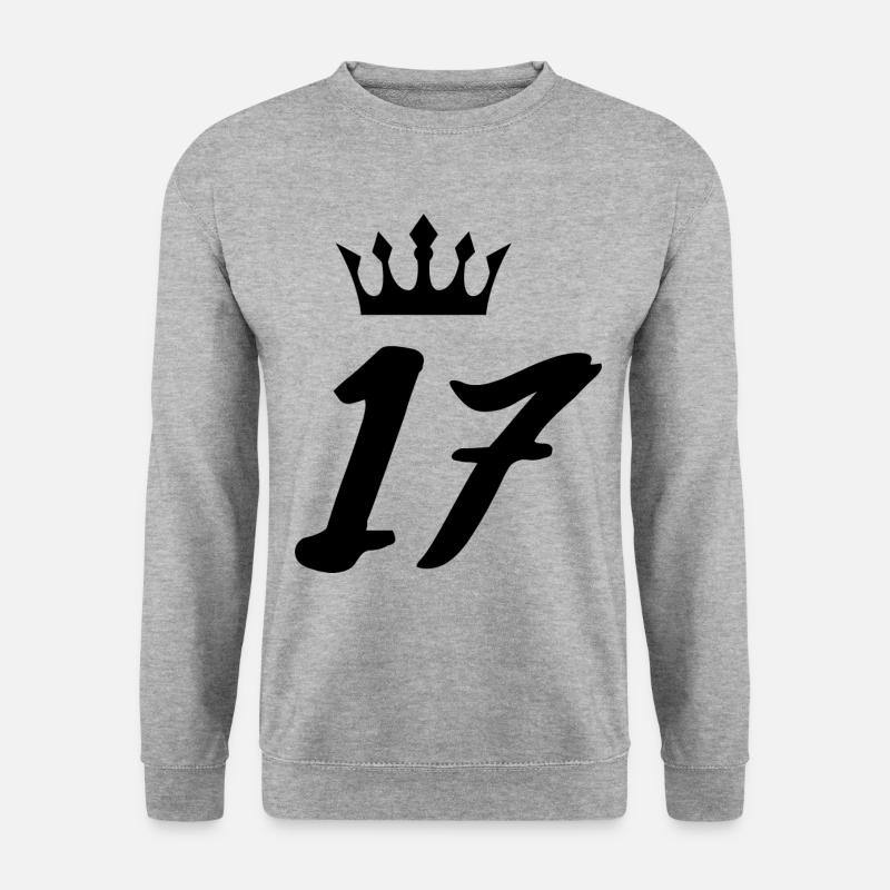 17 Number crown - Unisex Sweatshirt - salt & pepper