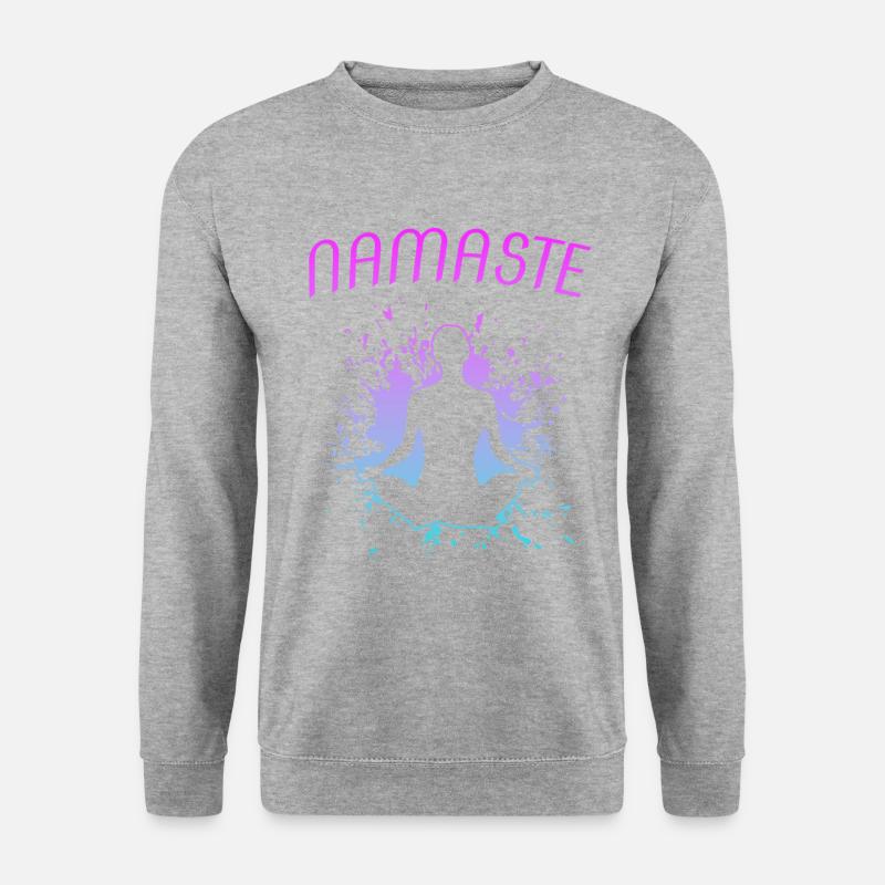 namaste Yoga - Unisex Pullover - Weißgrau meliert