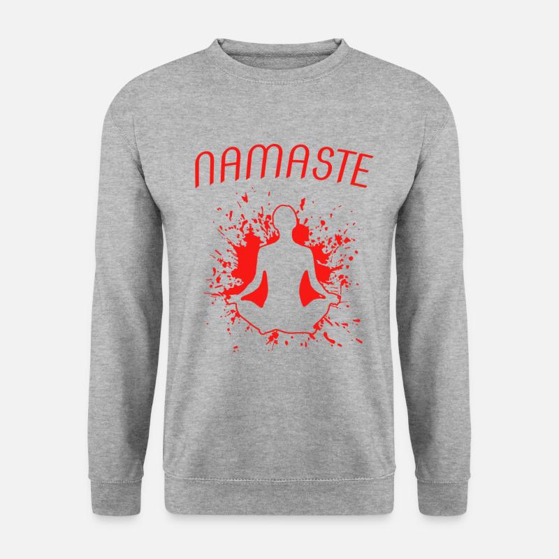 namaste - Unisex Pullover - Weißgrau meliert