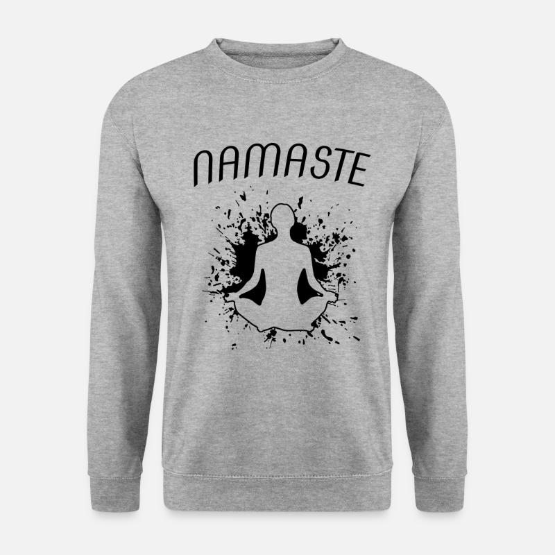 namaste - Unisex Pullover - Weißgrau meliert