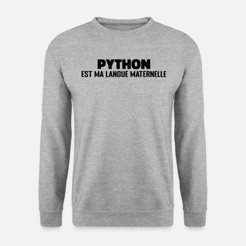 Python Est Ma Langue Maternelle - Sweat-shirt Unisexe - gris chiné