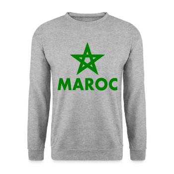 Maroc - Sweat-shirt Unisexe - gris chiné - Devant - Alina (178cm) & Michal (187cm)