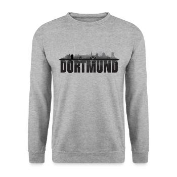 Dortmund 02 - Unisex Sweatshirt - salt & pepper - Front - Alina (178cm) & Michal (187cm)