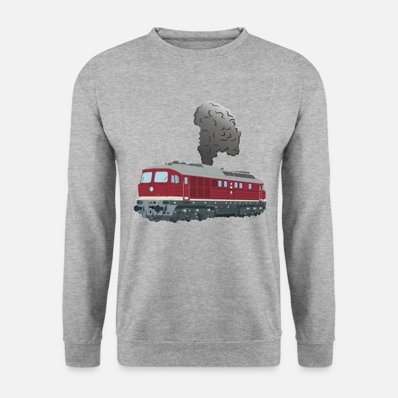 Ludmilla Lok Diesellok Taigatrommel BR 130 BR 132 - Unisex Pullover - Weißgrau meliert