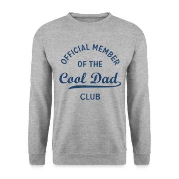 Mens Official Member of The Cool Dad Club - Unisex Pullover - Weißgrau meliert - Vorne - Alina (178cm) & Michal (187cm)