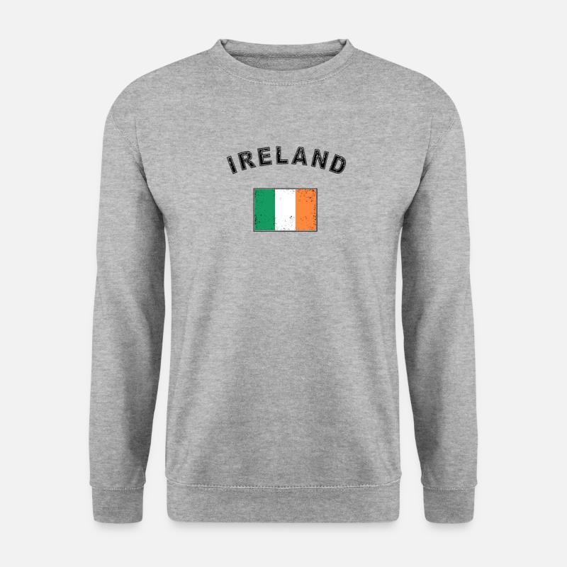 Irland irländsk flagga flagga - Unisextröja - vitgråmelerad