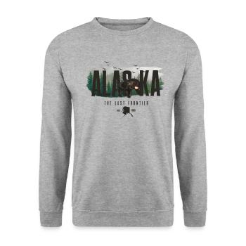Alaska Die letzte Grenze - Unisex Pullover - Weißgrau meliert - Vorne - Alina (178cm) & Michal (187cm)