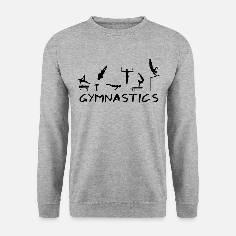 Turnen, Turner - Unisex Pullover - Weißgrau meliert