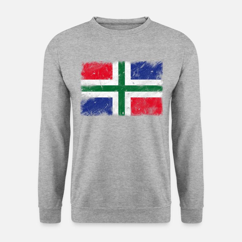 Groningen - Unisex Pullover - Weißgrau meliert