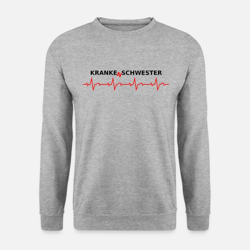 Krankenschwester kranke Schwester - Unisex Pullover - Weißgrau meliert