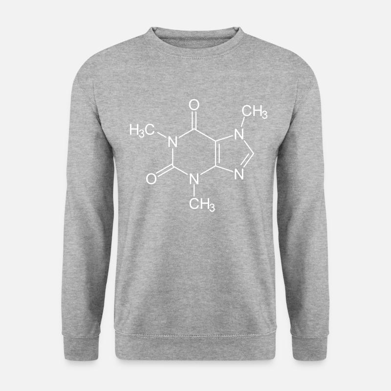 kaffee koffein coffein - Unisex Pullover - Weißgrau meliert