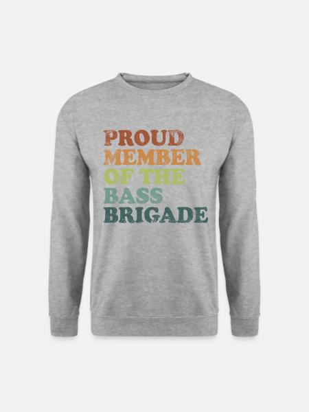 Fier membre de la Bass Brigade - rétro sombre - Sweat-shirt Unisexe - gris chiné