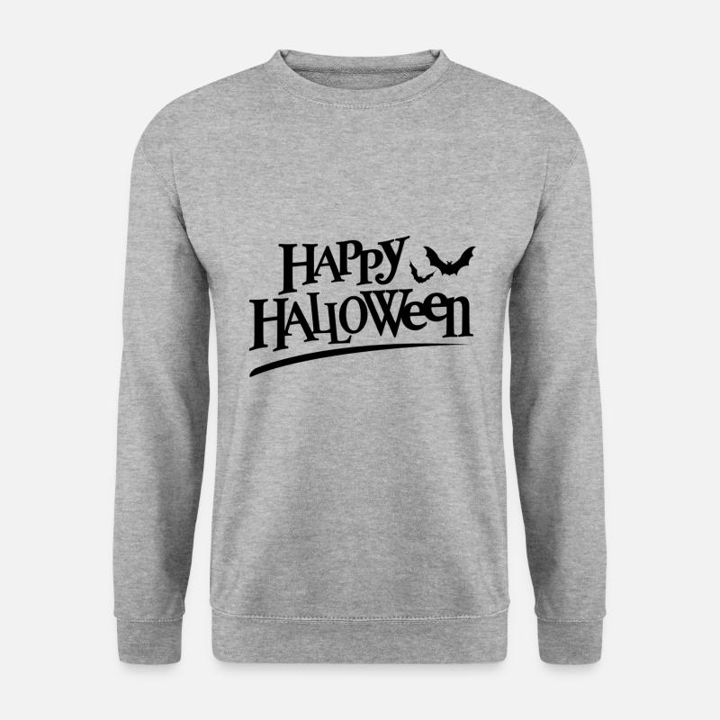 Happy Halloween - Unisex Pullover - Weißgrau meliert