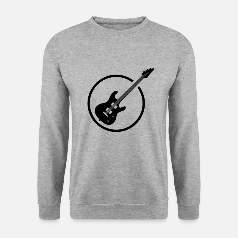 Gitarre und E-Gitarre Symbol - Unisex Pullover - Weißgrau meliert