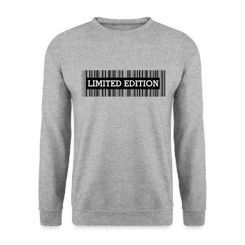 LIMITED EDITION - BARCODE - SCANCODE - EINZELSTÜCK - Unisex Pullover - Weißgrau meliert - Vorne - Alina (178cm) & Michal (187cm)