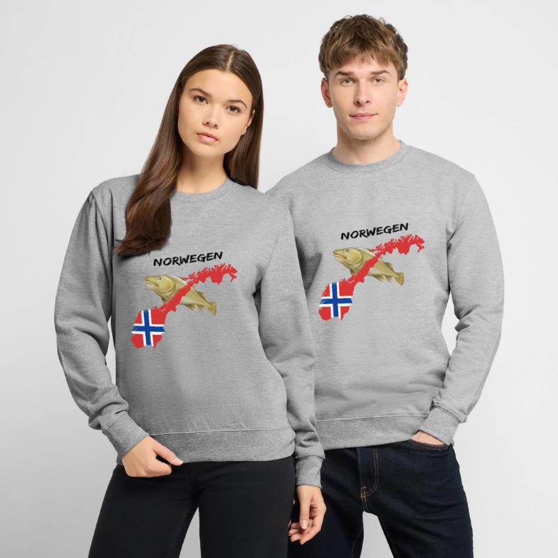 norway cod card cod hunter gift Unisex Sweatshirt