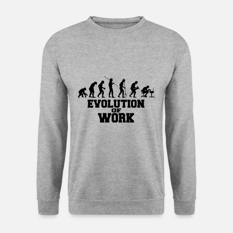 Evolution of Work Geschenk - Unisex Pullover - Weißgrau meliert