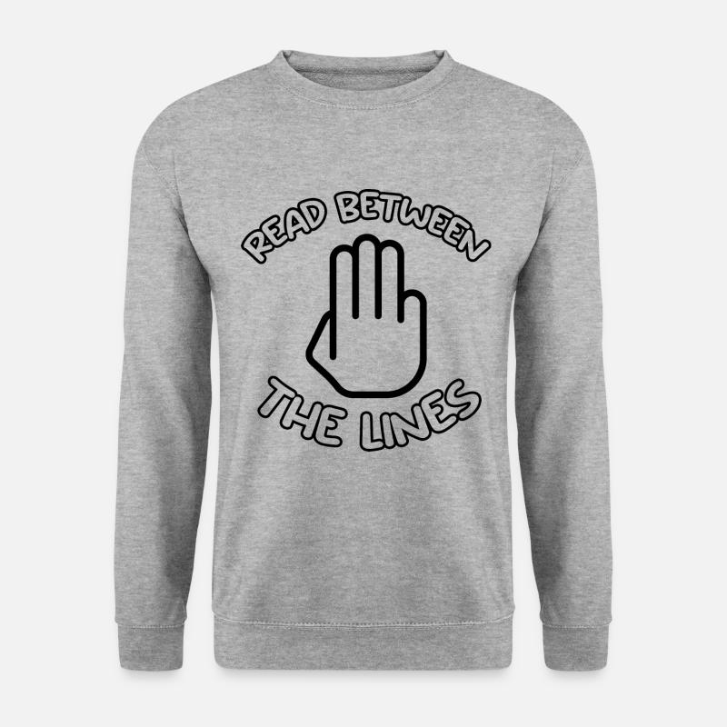 READ BETWEEN THE LINES - Unisex Pullover - Weißgrau meliert