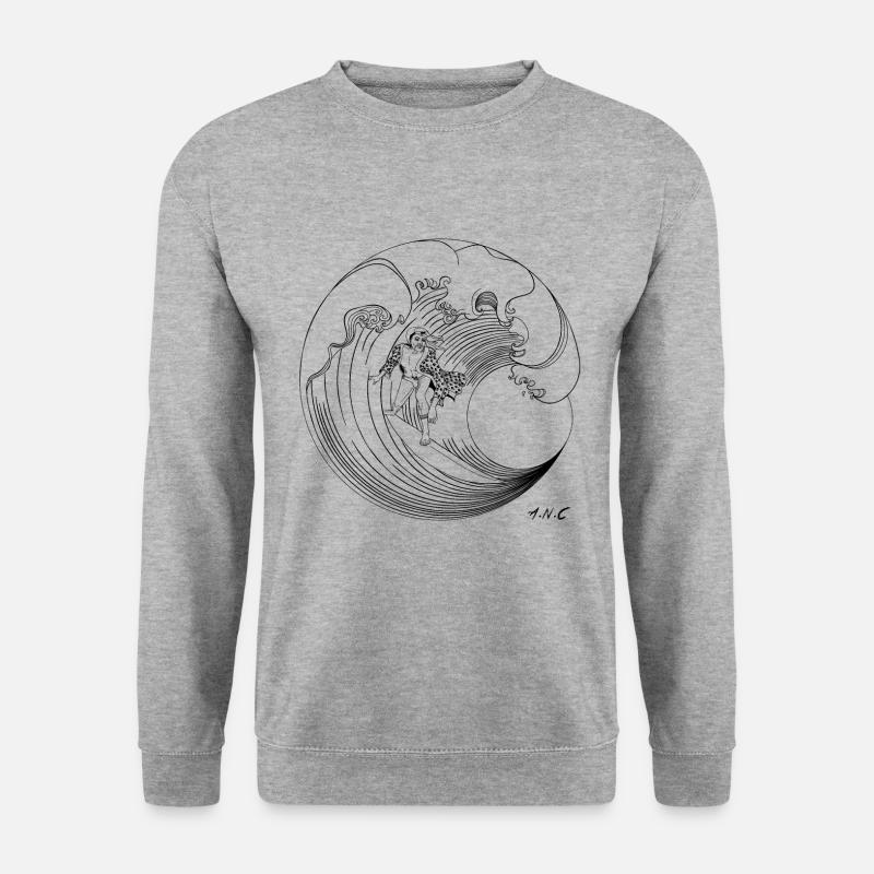 Living la vida Aloha BW - Unisex Pullover - Weißgrau meliert