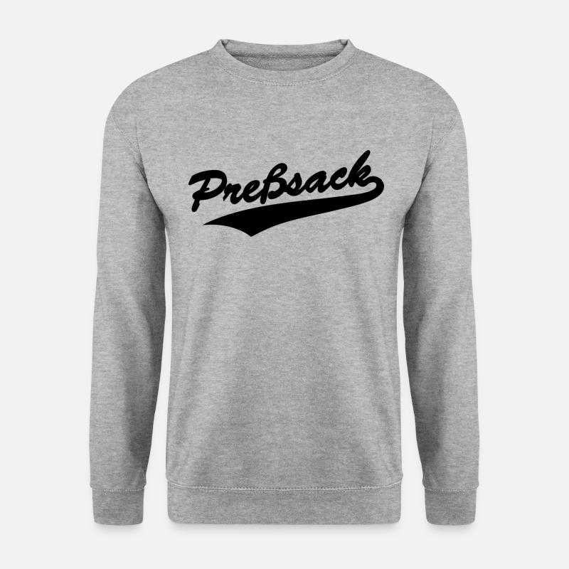 Preßsack Baseball-Style - Unisex Pullover - Weißgrau meliert