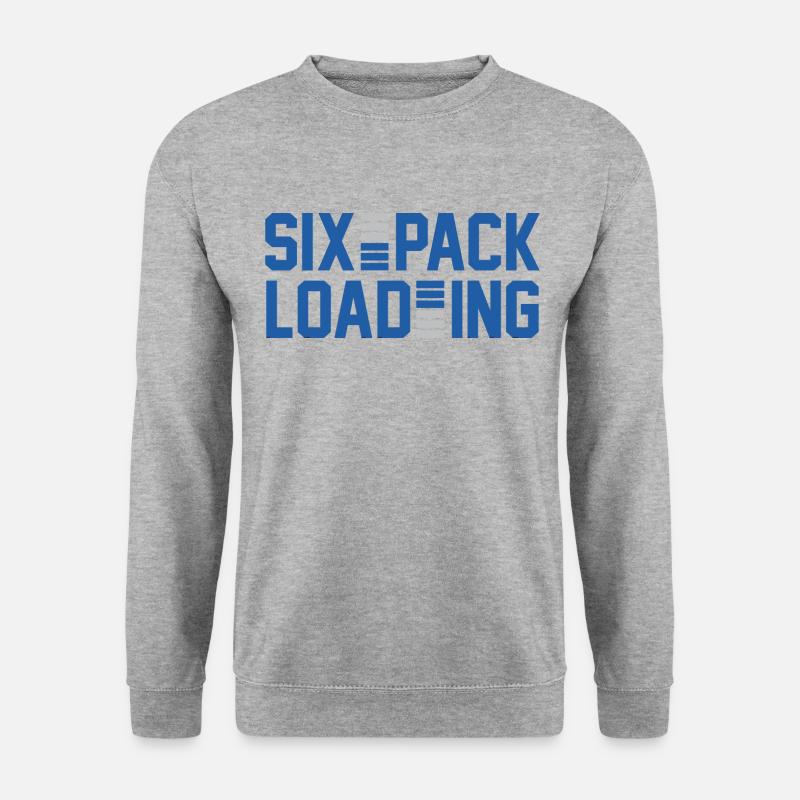 sixpack loading Graphic - Unisex Sweatshirt - salt & pepper