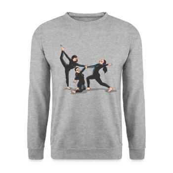 Dancer group choreography jazz dance - Unisex Sweatshirt - salt & pepper - Front - Alina (178cm) & Michal (187cm)