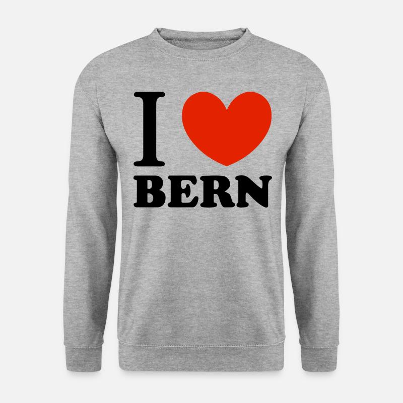 Ich liebe Bern - Unisex Pullover - Weißgrau meliert