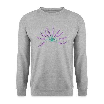 Lavender - Unisex Sweatshirt - salt & pepper - Front - Alina (178cm) & Michal (187cm)