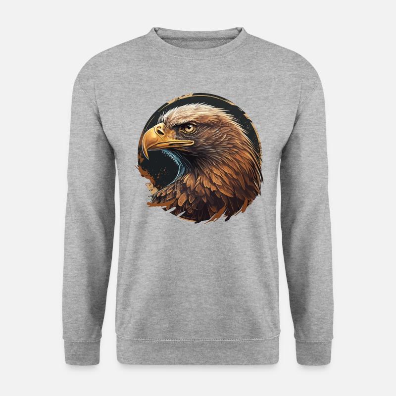 Adler - Unisex Pullover - Weißgrau meliert