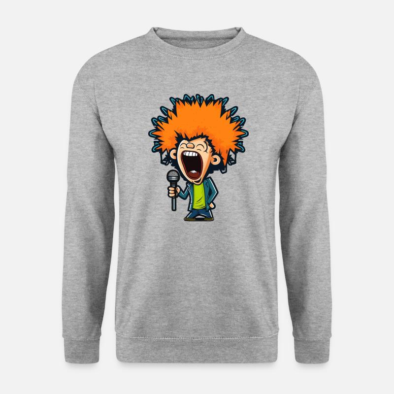 Sänger - Unisex Pullover - Weißgrau meliert