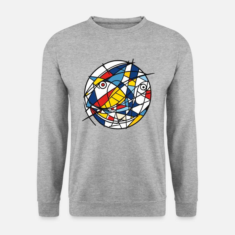 Fisch Meerestier - Unisex Pullover - Weißgrau meliert