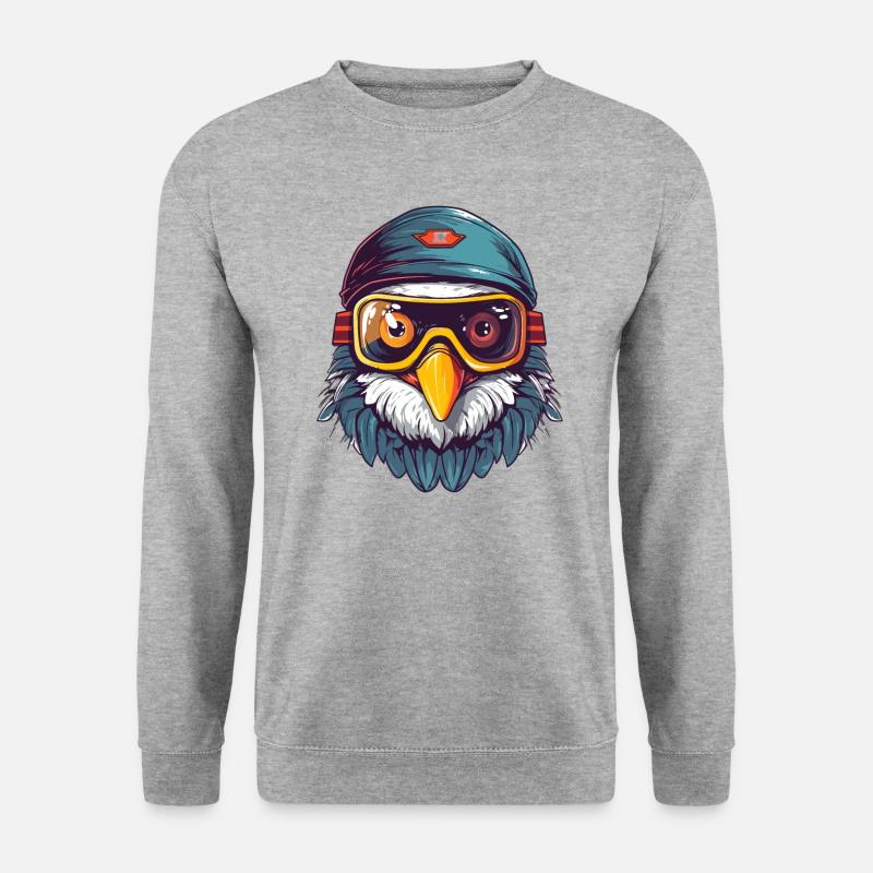 Adler Winter Schnee - Unisex Pullover - Weißgrau meliert