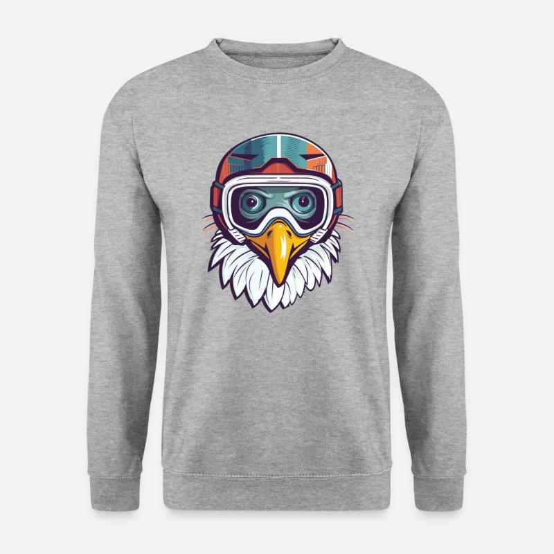 Adler Winter Schnee - Unisex Pullover - Weißgrau meliert
