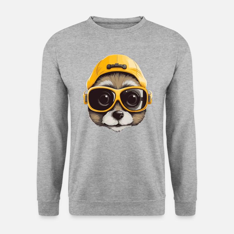 Erdmännchen - Unisex Pullover - Weißgrau meliert